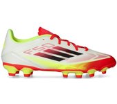 Adidas - Bota de fútbol F50 League MG, Unisex, White-Core Black-Solar Yellow, 12 UK