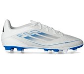Adidas - Bota de fútbol F50 Club FG/MG, Unisex, White-Silver Met-White, 12 UK