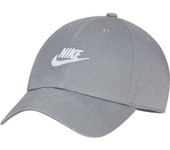 Nike - Gorra Club Fly Futura Wash, Unisex, Particle Grey-White, S/M