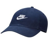 Nike - Gorra Club Fly Futura Wash, Unisex, Midnight Navy-White, M/L