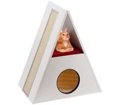 Ferplast Pirámide Merling Rascador con cama para gatos