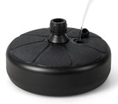 Costway soporte sombrilla terraza exterior apto 38mm 48 mm, base para sombrilla rellenable de arena 39 kg y agua 23l, hdpe, metal, ø 56 x 30 cm, pie s