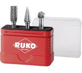 Juego de 3 fresas de metal duro con vástago de 6 mm ruko 116001