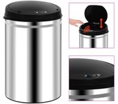 Cubo de basura con sensor automático 30 l acero inoxidable