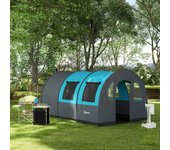 Tienda de campaña tipo túnel para 6 personas con 2 habitaciones, ventilación y bolsa de transporte – tienda familiar para aventuras al aire libre