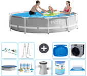 Paquete de piscina - intex - alrededor - 305x305x76 cm + accesorios a1883