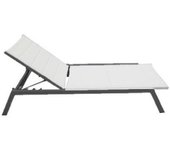 Tumbona en acero antracita playa 78x195x h32 cm