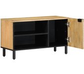 Mueble de tv | mueble de salón | mesa de tv madera maciza mango marrón 80x31,5x46 cm cfw99703