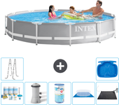 Paquete de piscina - intex - alrededor - 366x366x76 cm + accesorios a1950