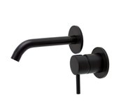 Grifo de lavabo empotrado monomando zuñi acabado negro mate fabricado en latón