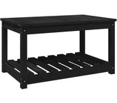 Mesa de jardín madera maciza pino negro 82,5x50,5x45 cm