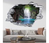 Vinilo adhesivo trampantojo 3d - cascada