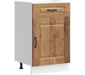 Mueble bajo de cocina kalmar madera antigua de ingeniería