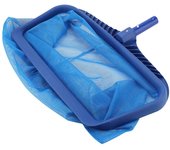 Recogedor de hojas ligero de malla fina, bolsa profunda para piscina, herramienta de limpieza eficaz, color azul