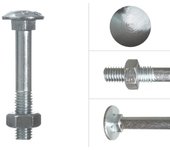 Tornillos carroceros galvanizados m10 x 75 mm - 100 unidades