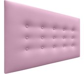 Dhome cabecero de polipiel con 3 hileras de botones cabezal tapizado cama lujo (rosa, 105cm)