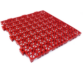 Pack 100 losetas reforzadas pvc rojo (11 m² aprox) - para suelos de garajes, lavaderos de coches, talleres. resiste paso de vehículos y maquinaria