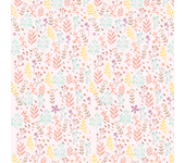 Papel pintado floral rosa multicolour