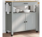 Carro de cocina monza 84x40x90 cm madera maciza de pino
