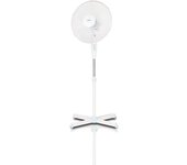 Ventilador pie oscilante 42 cm, 3 velocidades, altura ajustable, función bloqueo oscilación, silencioso, mpm, blanco, mwp-17 50