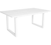 Mesa de comedor - 8 comensales - 170 - robusta y estable gracias a su estructura y patas macizas - blanco - estilo industrial