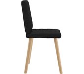Pack 2 uds sillas de comedor | silla de cocina tela negro cfw18145