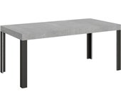 Mesa extensible 90x180/284 cm linea cemento estructura antracita