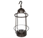 Farol decorativo de metal y cristal 63cm - silumen