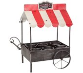 Carrito macetero de metal 43,5x27x52,5