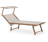 Tumbona woody de textil para jardín y balcón con dosel. pack de 1 unidad.