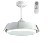Ventilador de techo led motor dc con aspas plegables batán cct smart 35w blanco ø107cm cristalrecord