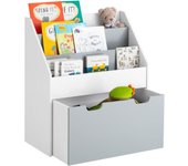Librería infantil para niños con 3 estanterías y 1 cajón estantería estándar infantil h70cm kmb17-hg sobuy es