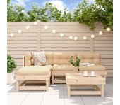 Juego de sofás de jardín 5 piezas | conjunto de comedor | conjunto de descanso madera maciza de pino cfw508208