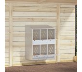 Maison exclusive - nido para gallinas con 6 compartimentos plateado galvanizado