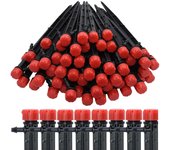 100 piezas ajustable jardín spike aspersor invernadero micro sistema de riego gotero conector para 4/7mm 1/4 'manguera