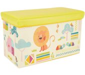 Bieco baule portagiochi bambini con coperchio zoo | pieghevole, 66 l, portata fino a 80 kg contenitore giochi bambini grande porta giochi bambini cont