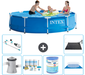 Paquete de piscina - intex - alrededor - 305x305x76 cm + accesorios a1685