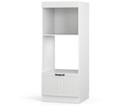 Vicco armario para microondas fame-line, blanco casa de campo, 60 cm abierto