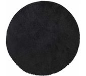 Alfombra peluda de pelo largo navarra negra 240x240cm poliéster