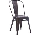 Silla apilable de acero de estilo industrial moderno dark