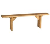 Biscottini banco en madera maciza de tilo - hecho en italia - acabado natural - banco para entrada, restaurantes, bares - banco de jardín 160x25x50