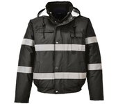 Cazadora impermeable tejido polar bomber iona lite cuello doble función s434
