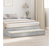Vidaxl cajones de cama en gris concreto - 135x36.5x16.5 cm hecho de madera ingenierizada