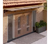Maison exclusive - marquesina de puerta policarbonato negro 396x90 cm