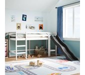 Cama altillo infantil sin colchón 80x200 cm madera maciza de pino