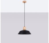 Lámpara colgante fanova negro led con bombilla 4000k - 34x34x120cm sollux
