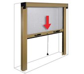 Mosquitera ventana delgada kit marrón irs ral 8017 fibra de vidrio/pvc cm 160 h. cm 170