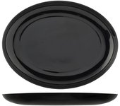 Confection 6 platos cristal premiere oval negro 33 cm h&h