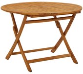 Mesa plegable de jardín de madera maciza de acacia 110 cm
