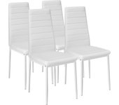 Tectake sillas de comedor acolchado con funda de cuero sintético